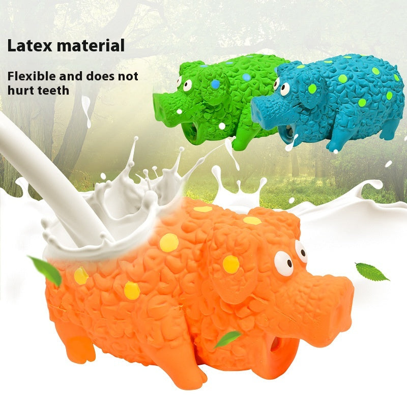Pet Toy Latex Sounding Toy Curly Pig Bite-Resistant Molar Dog Toy