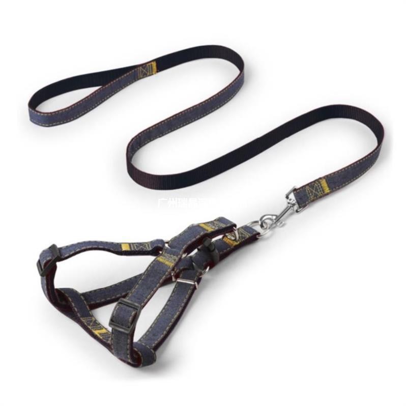 Denim Stitched Pet Leash