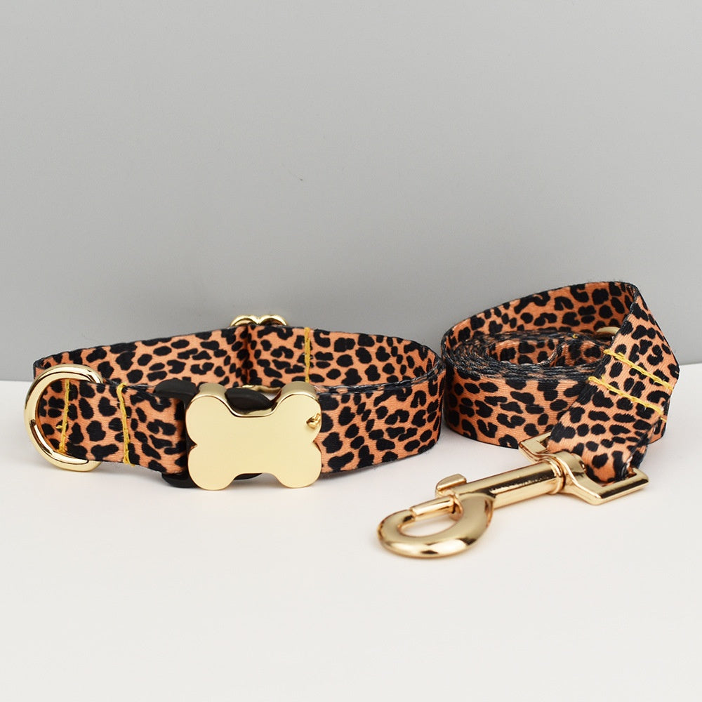 Ethnic Style Printed Pet Collar and Leash