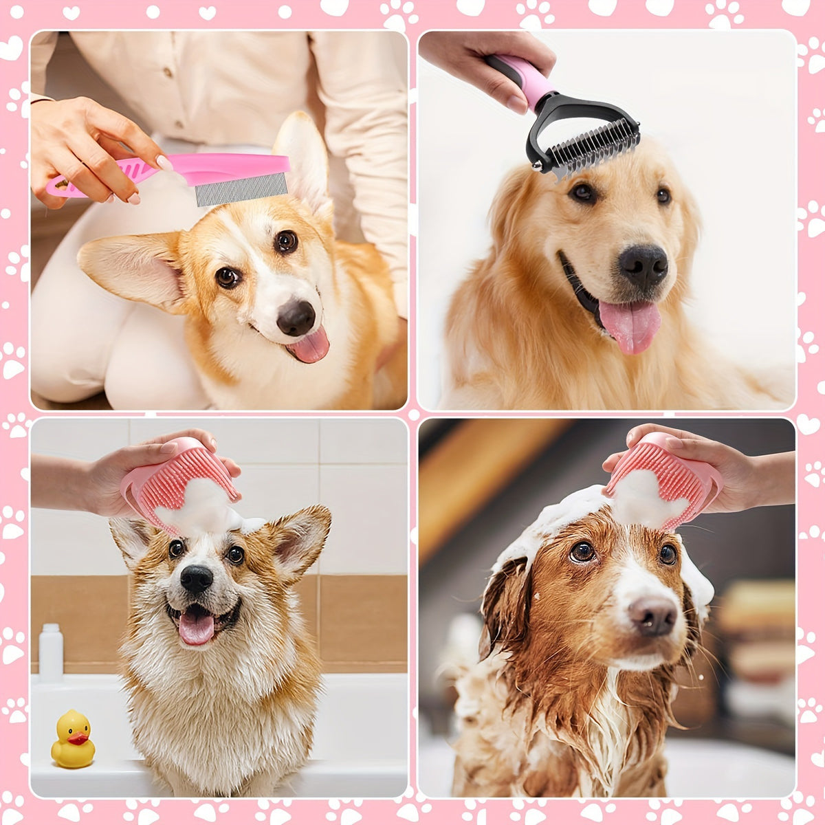 8-Piece Dog Beauty Tools Self-Cleaning Suit