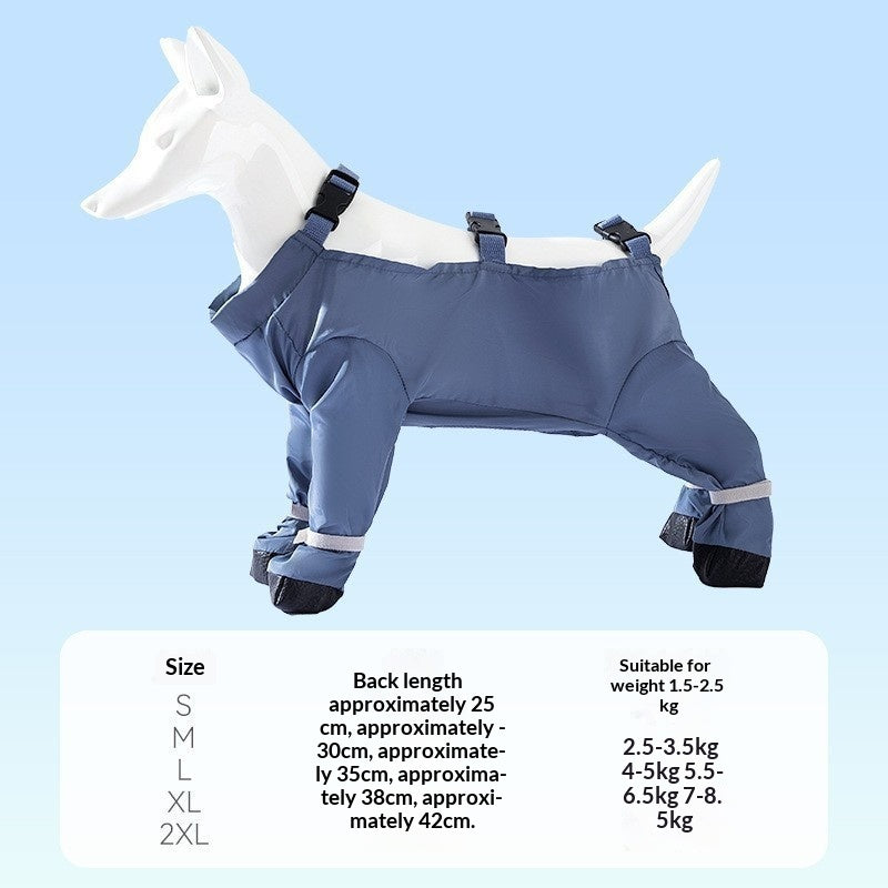 Waterproof Full-Body Pet Pants With Bib