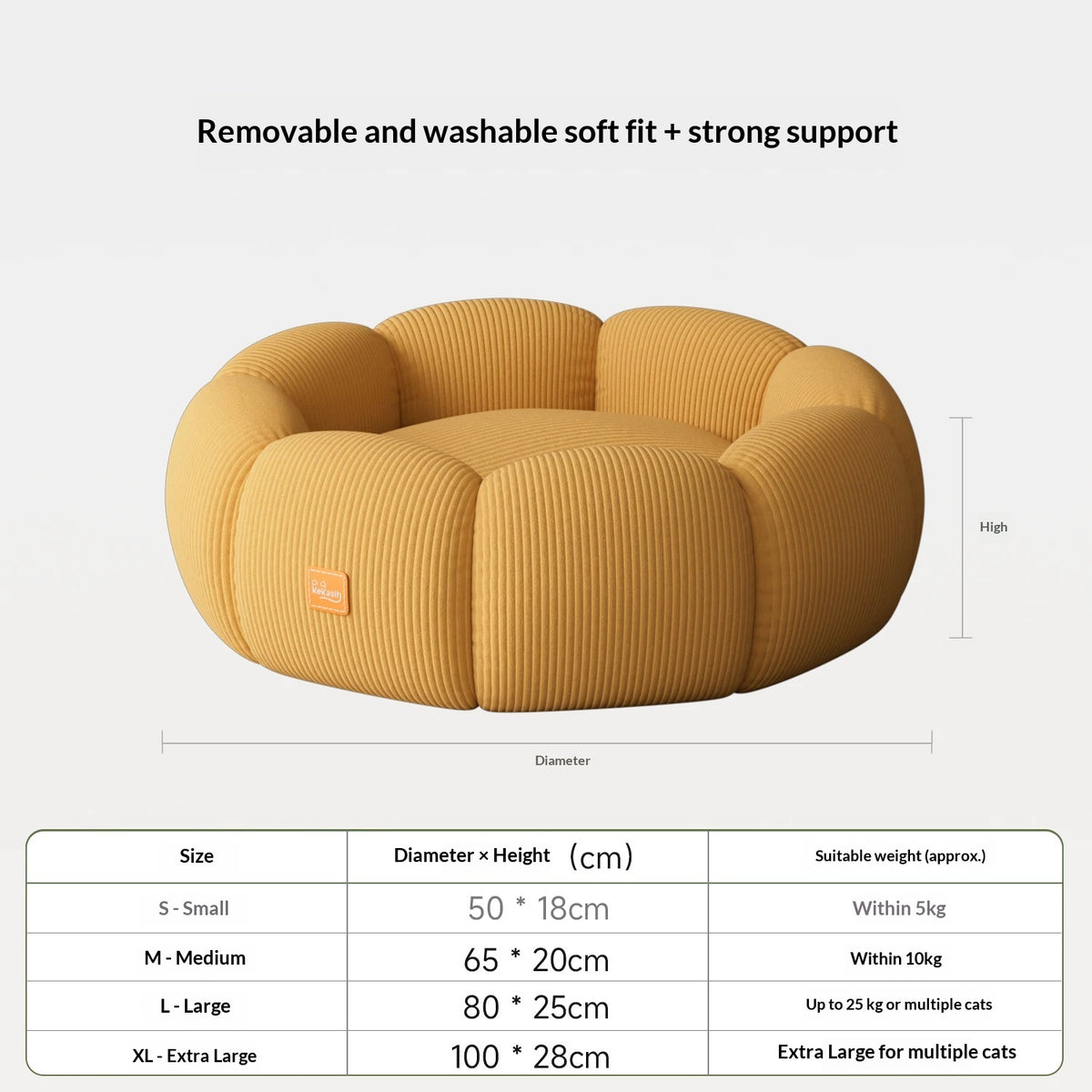 All-Season Round Pet Bed