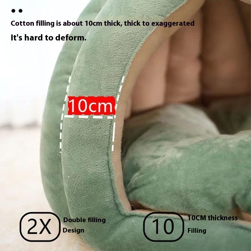 Winter Warm Semi-Enclosed Removable And Washable Four Seasons Universal Pet Bed