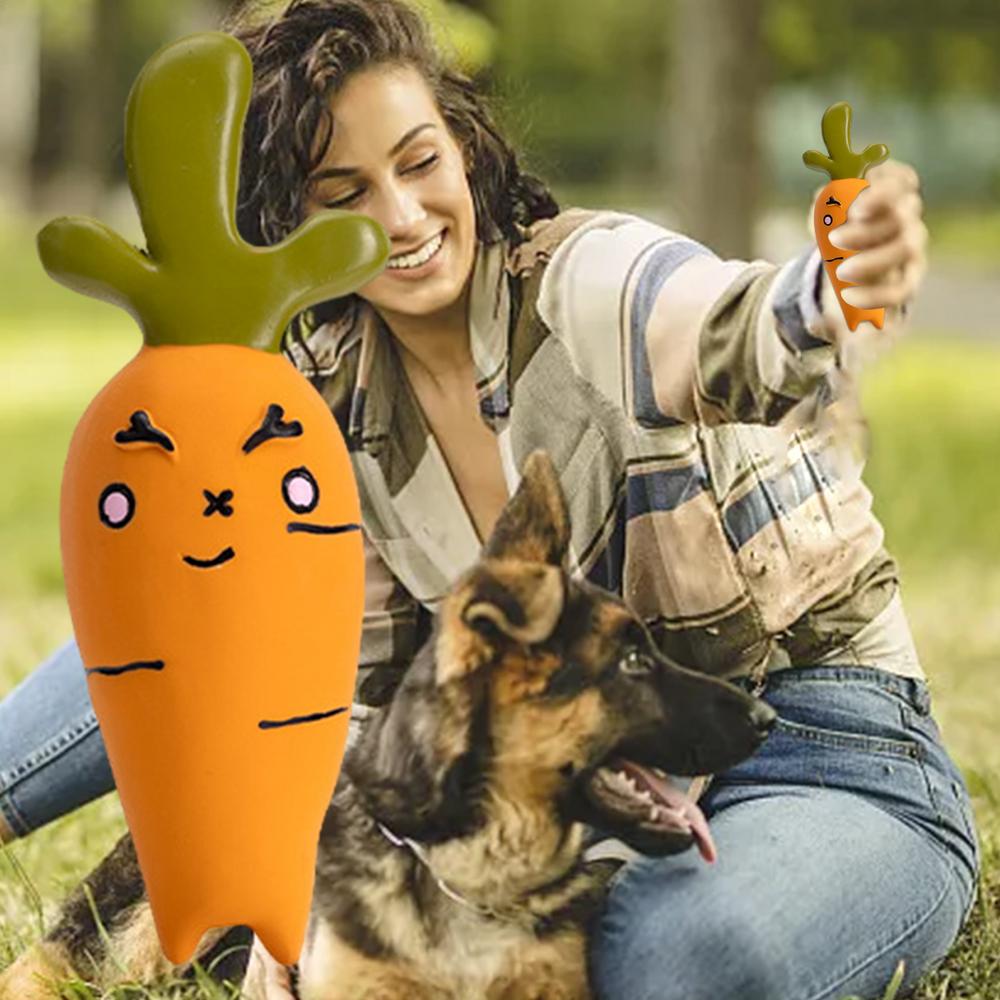 Cute Vegetable Dog Chew Toys Cartoon Onion Eggplant Teething Toy Puppies Latex Reusable Teethers Vegetable Figures For Dogs