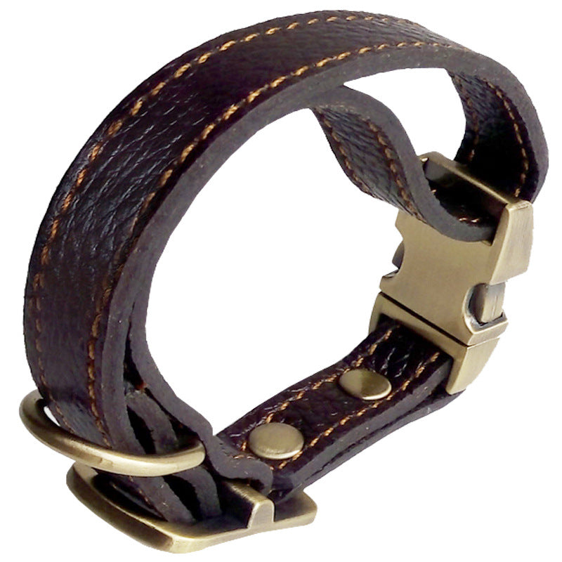 Leather Dog Collar Small And Medium-Sized