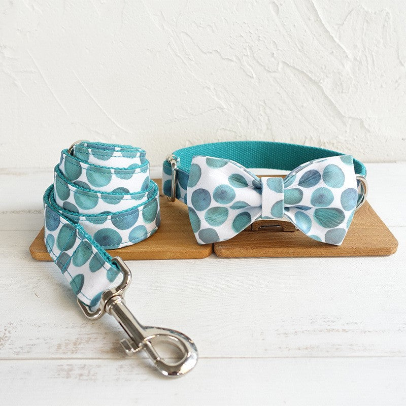 Pet Leash Dog Hoop Bow Tie Jewelry