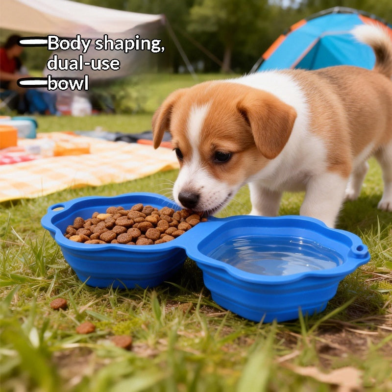 Foldable Silicone Dog Food Bowl