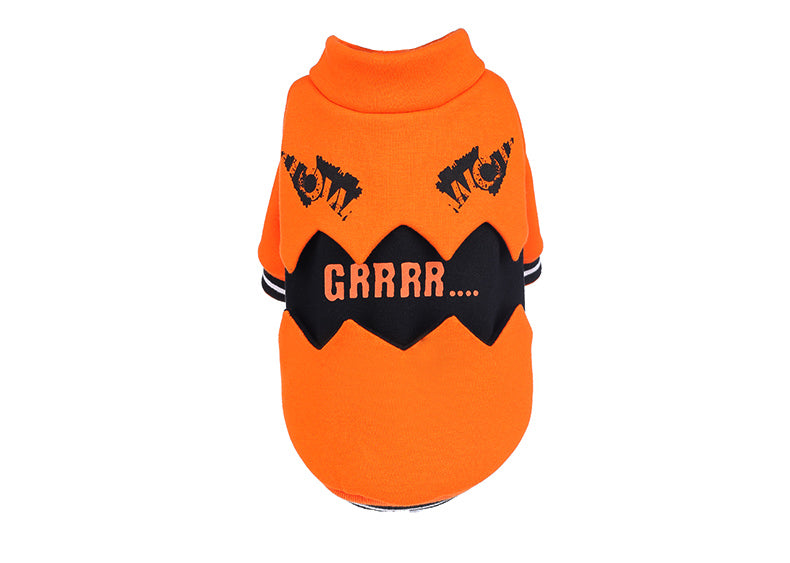 Halloween Pumpkin Dog Sweater Costume
