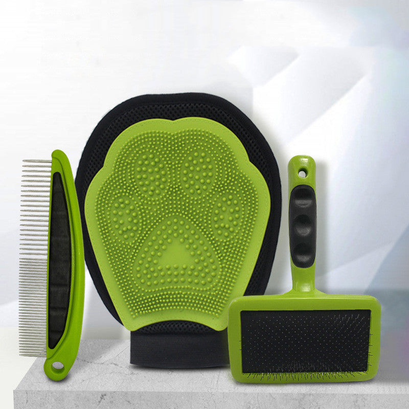 Pet Cleaning Set With Rake Comb