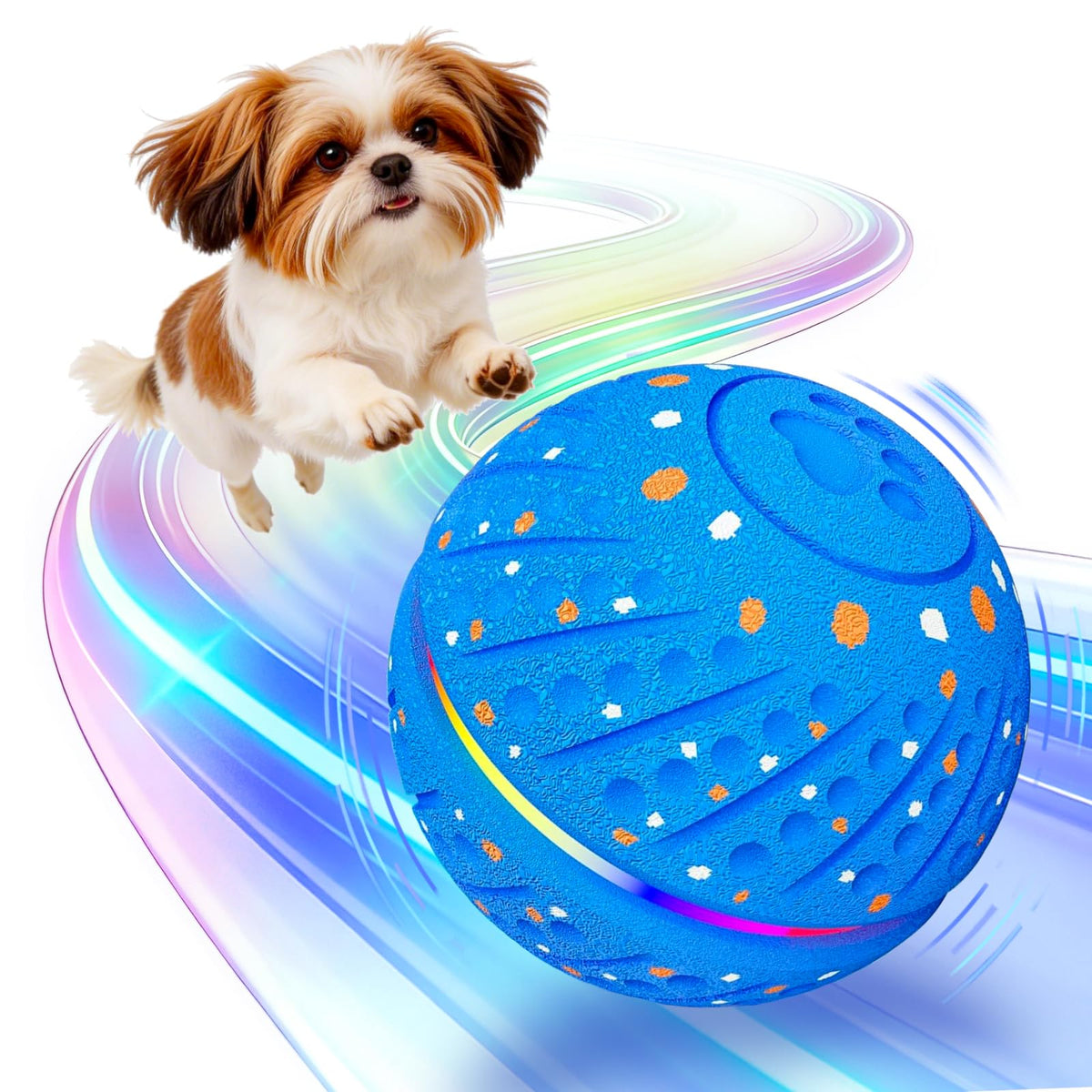 Interactive Rolling Bouncing Dog Ball With LED Lights