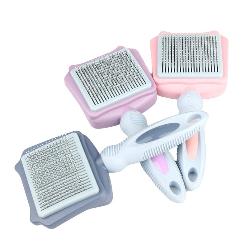 Key-Press Self-Cleaning Depilatory Pet Comb