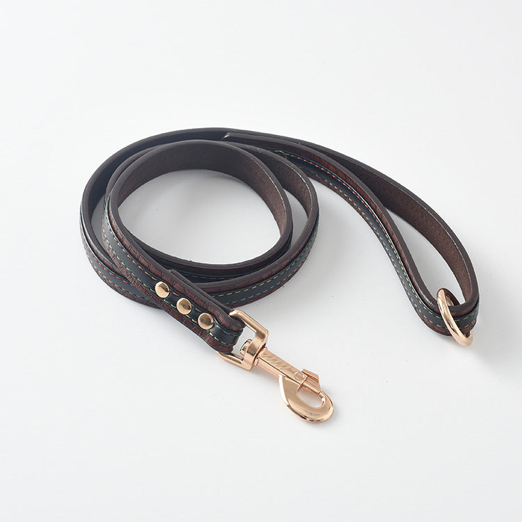 Simple PU Dog Leash And Collar