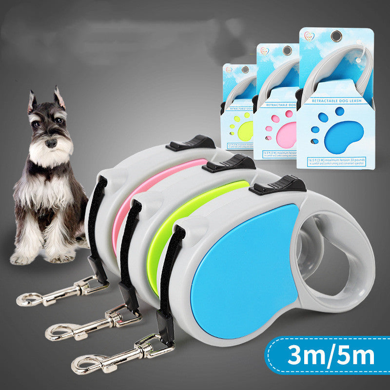 Two-Color Small And Medium Pet Telescopic Leash