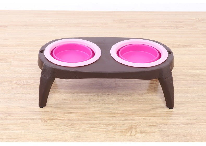 Folding Double Pet Bowl
