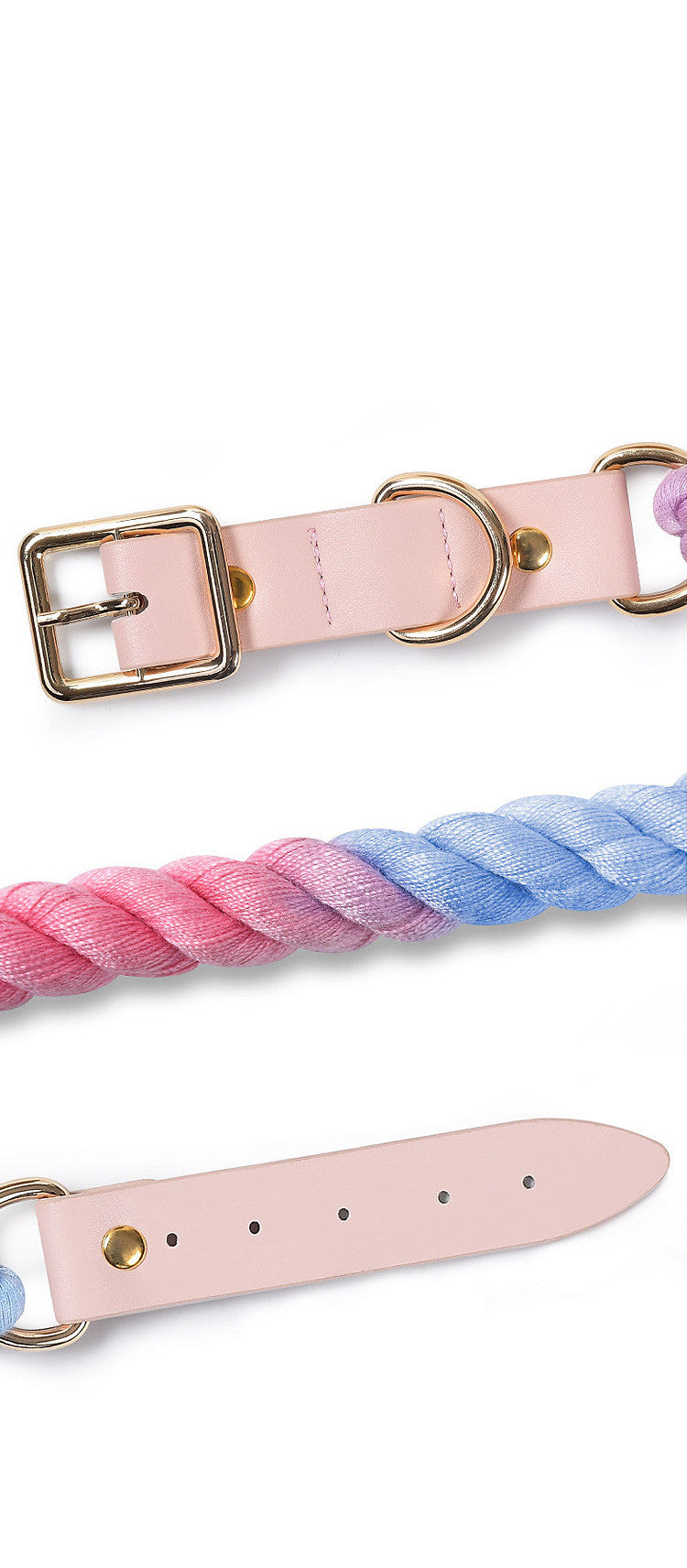 Rainbow Traction Rope Collar Adjustable Medium And Large Dog Outing Chain