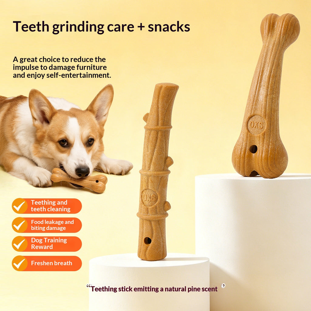 Wood-Plastic Bone Dog Chew Stick
