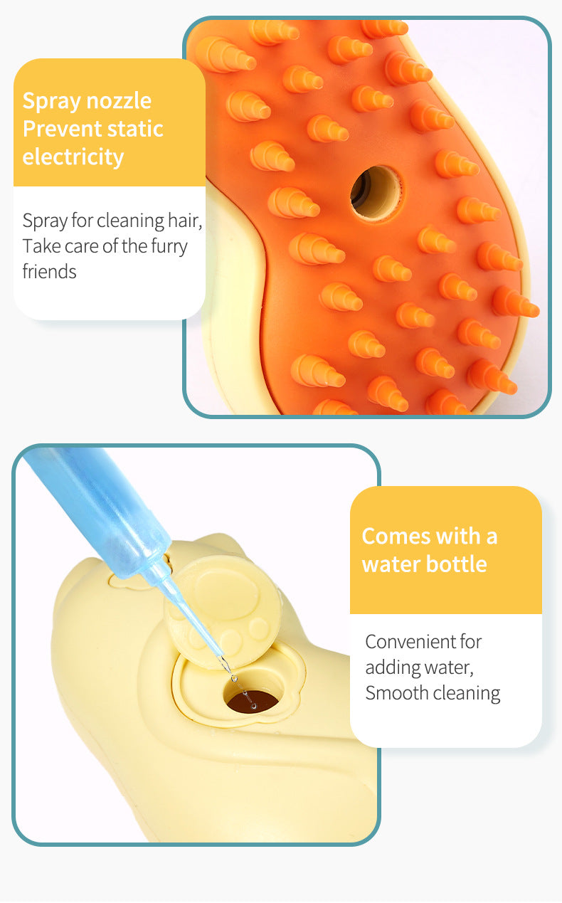 Electric One-Click Disposable Spray Brush Cleaning And Removing Hair Comb