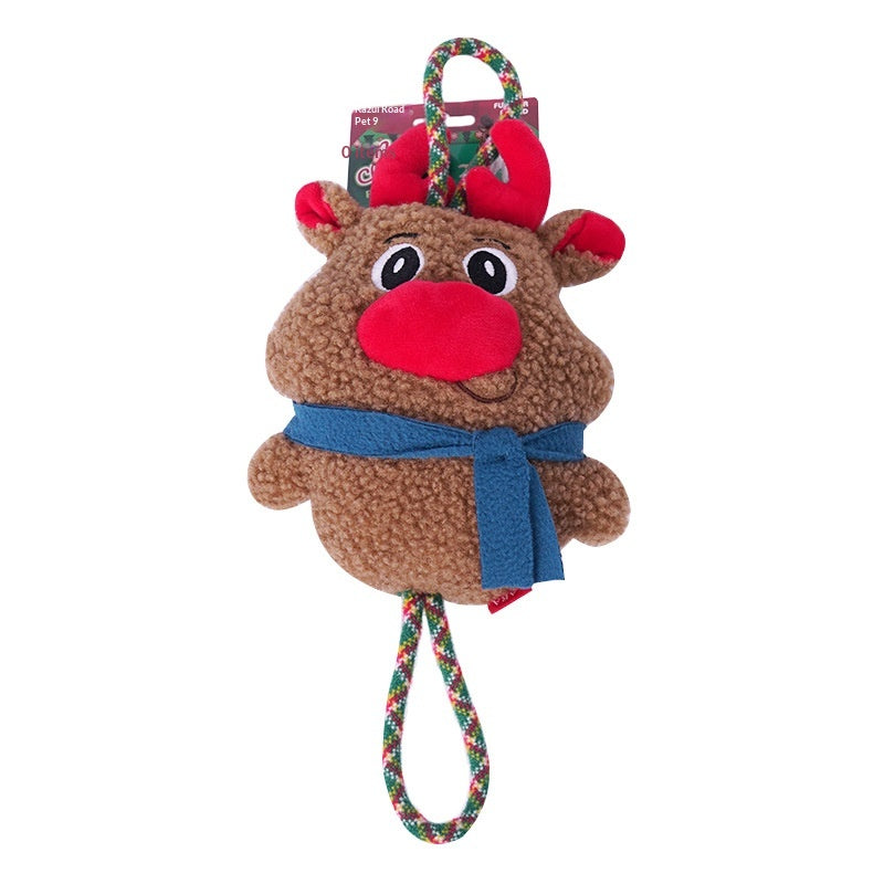 Chewable Knotted Rope Christmas Dog Toy