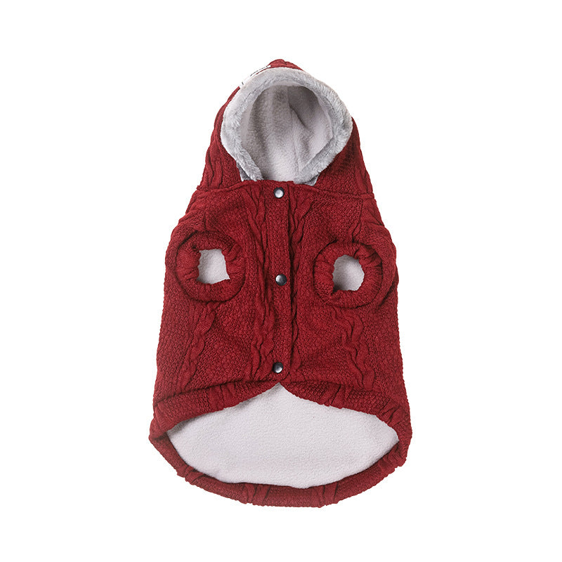 Pet Clothes Dog Wool Plus Velvet To Keep Warm Small And Medium Personality Trends