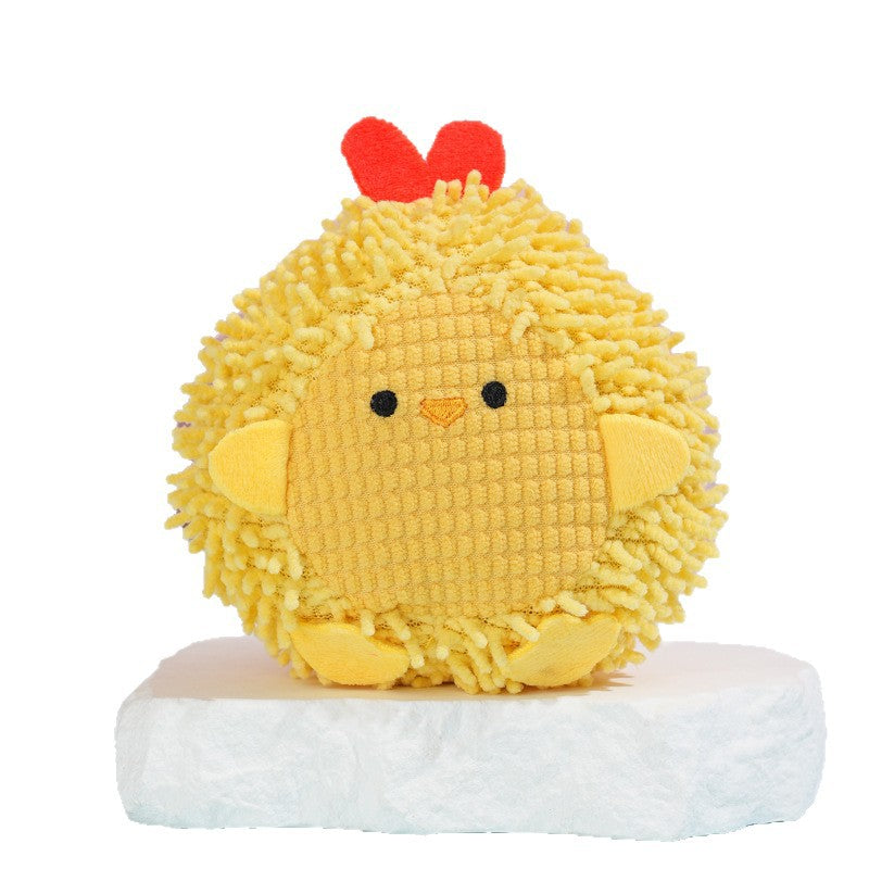 Plush Squeaky Mop Ball Dog Toy