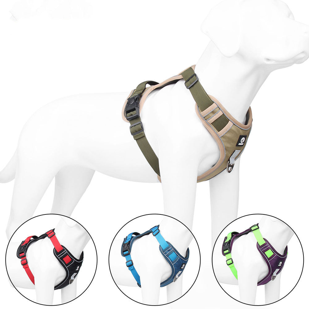 Large Dog Chest Strap Explosion-Proof Reflective Dog Leash