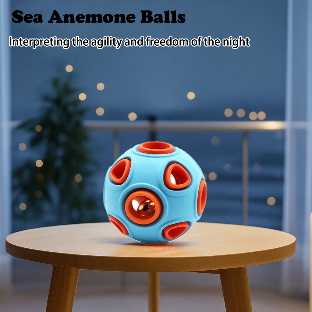 Rubber Dog Balls With Bell Sound, 2-Pack