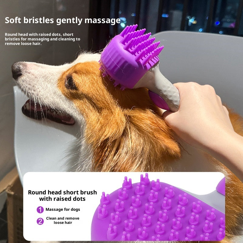 Silicone Dog Bath Brush For Hair Cleaning