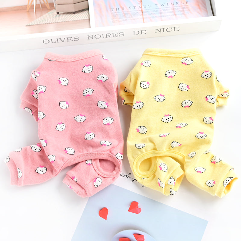 Spring Autumn Cotton Puppy Dog Pajamas