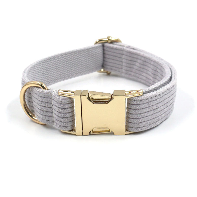 Corduroy Dog Collar With DIY Lettering