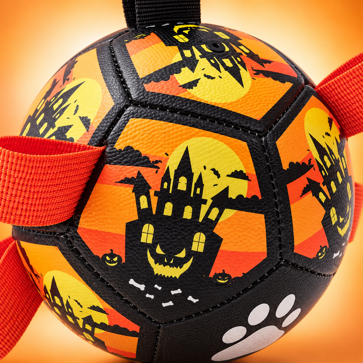Festive Dog Toy Ball With Rope