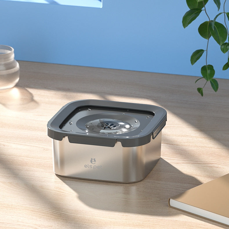 Pet Water Bowl Stainless Steel Floating Bowl Water Feeder Anti-Tumble