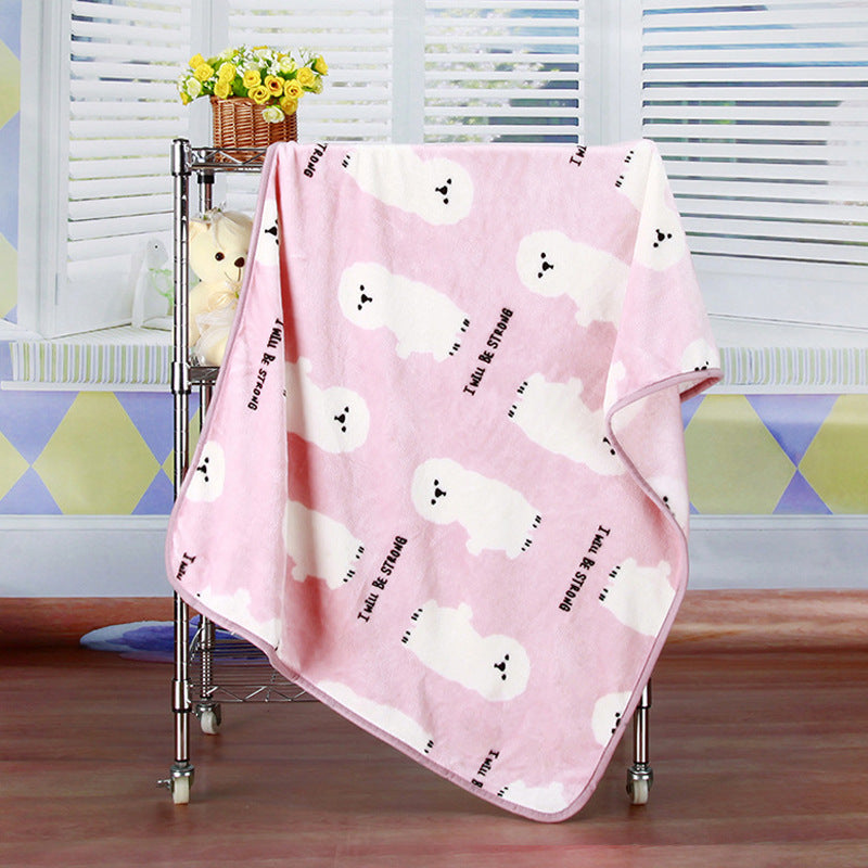 Printed Coral Fleece Dog Blanket