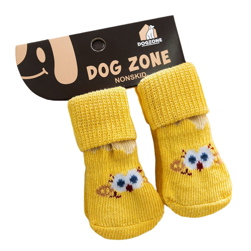 Pet Socks, Long Tubes, Anti-Slip And Dirt-Resistant Socks For Dogs, Four Pairs, Dog Shoes For Going Out, Foldable Joint Bichon Frise Socks