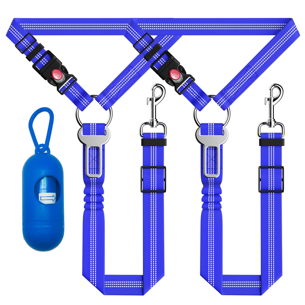 3Pcs Retractable Dog Car Seat Belt Adjustable Reflective Dog Security Harness For Car Headrest