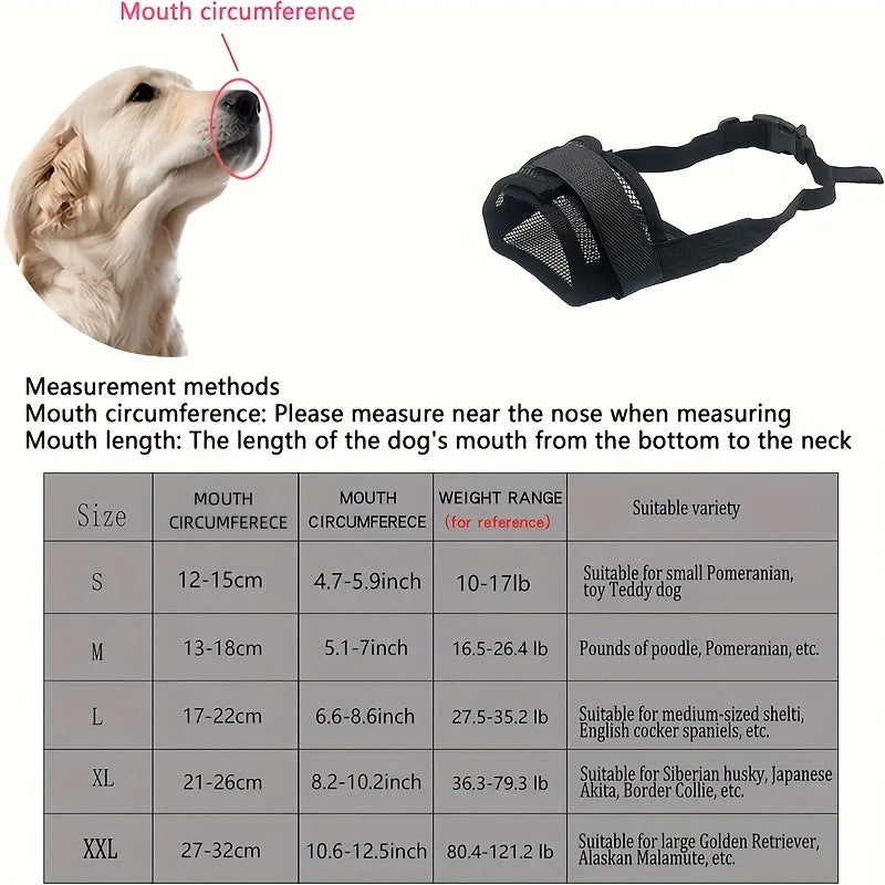 Anti-Bite Anti-Bark Dog Muzzle