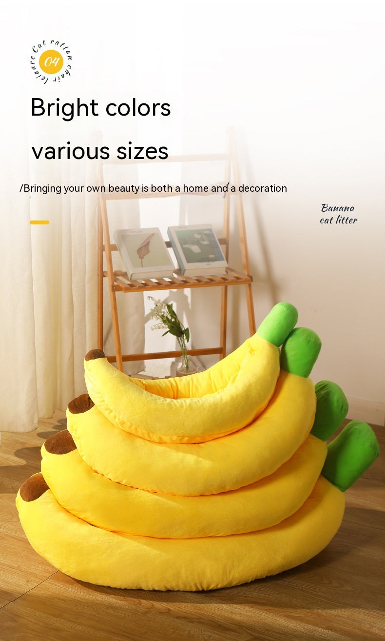 Pet Cushion Mat Banana Nest Removable And Washable