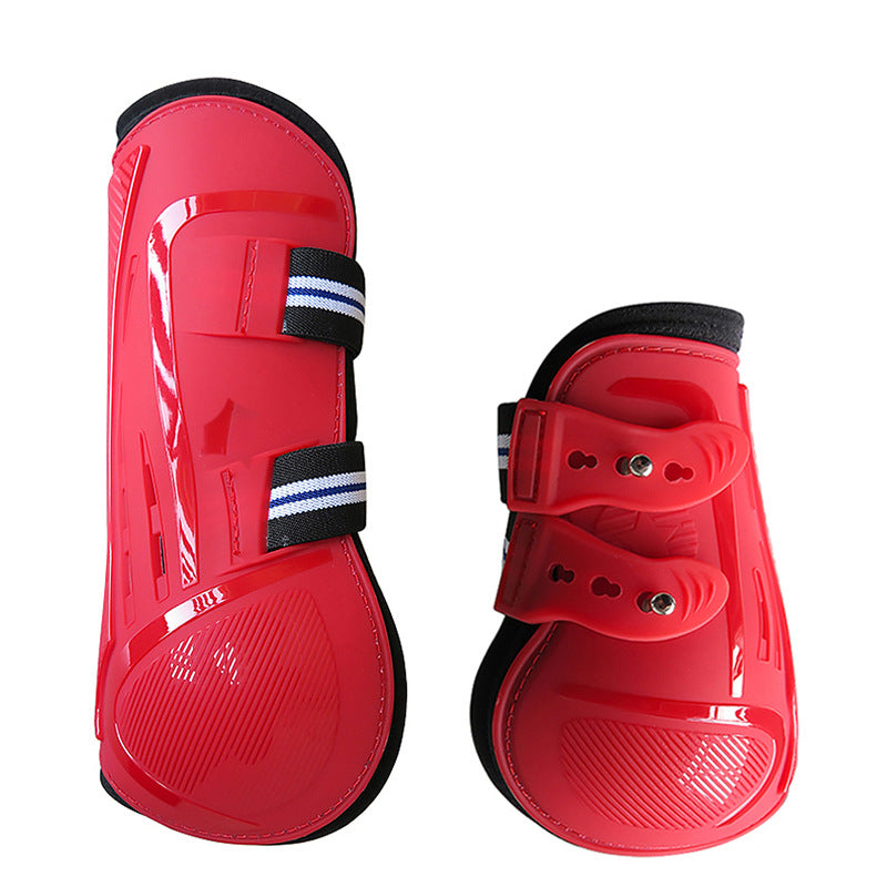 No 9 Color Barrier Horse Special Leg Guard Pu Hard Shell With Elastic Neoprene Air Hole