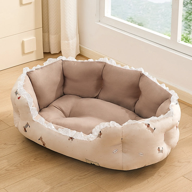 All-Season Semi-Enclosed Small Dog Bed
