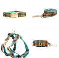 Fabric Velvet Pet Collar Walk Set
