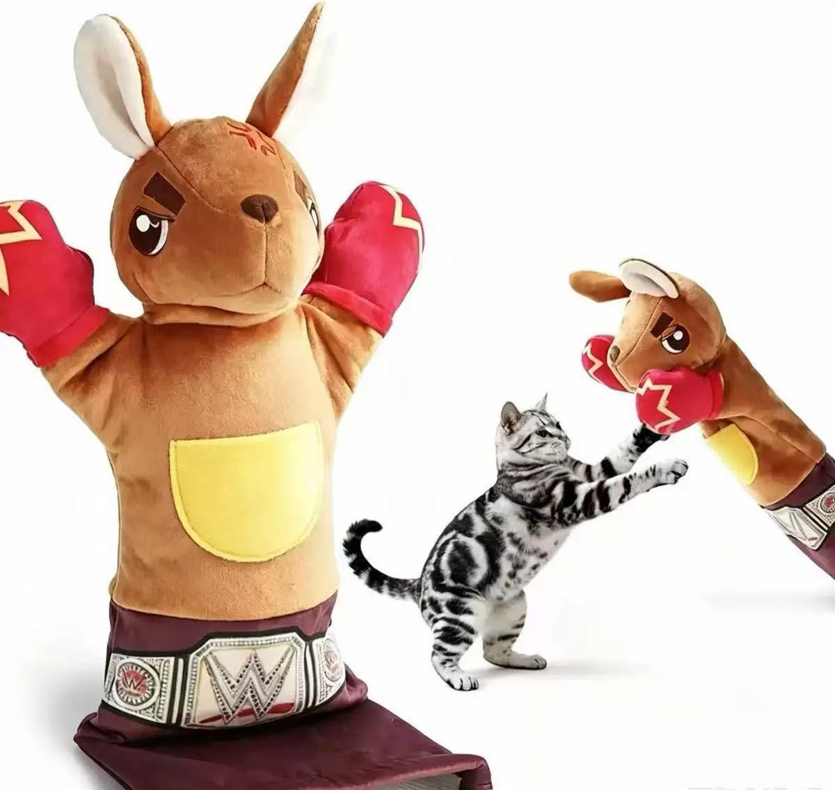 Kangaroo Plush Catnip Wrestler Toy