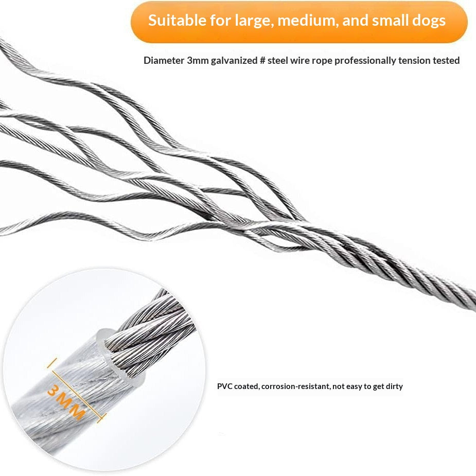 Cross-Border Bestseller Extended Dog Leash Stainless Steel Dog Chain