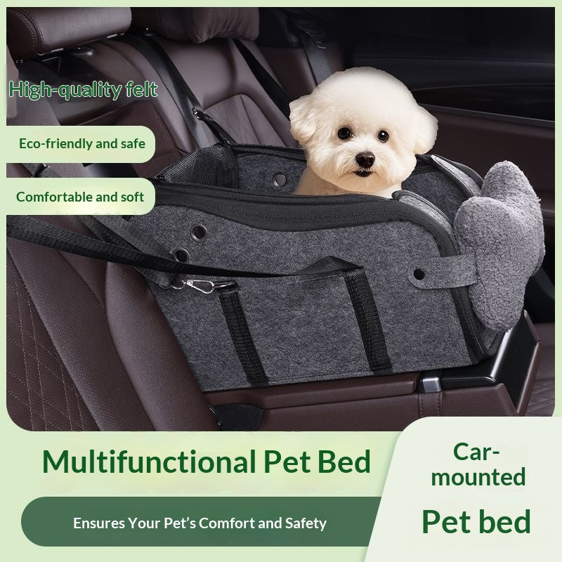 Car Dog Bed and Armrest Safety Seat