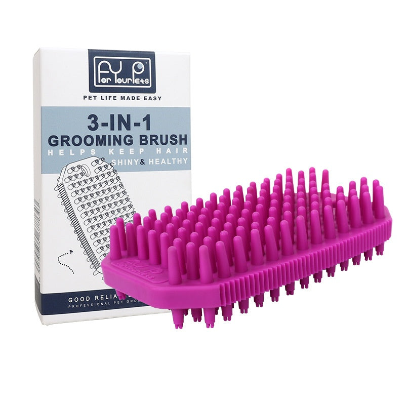 Pet Bath Massage Comb Mo Hair Removal Brush Wet And Dry Dual Use
