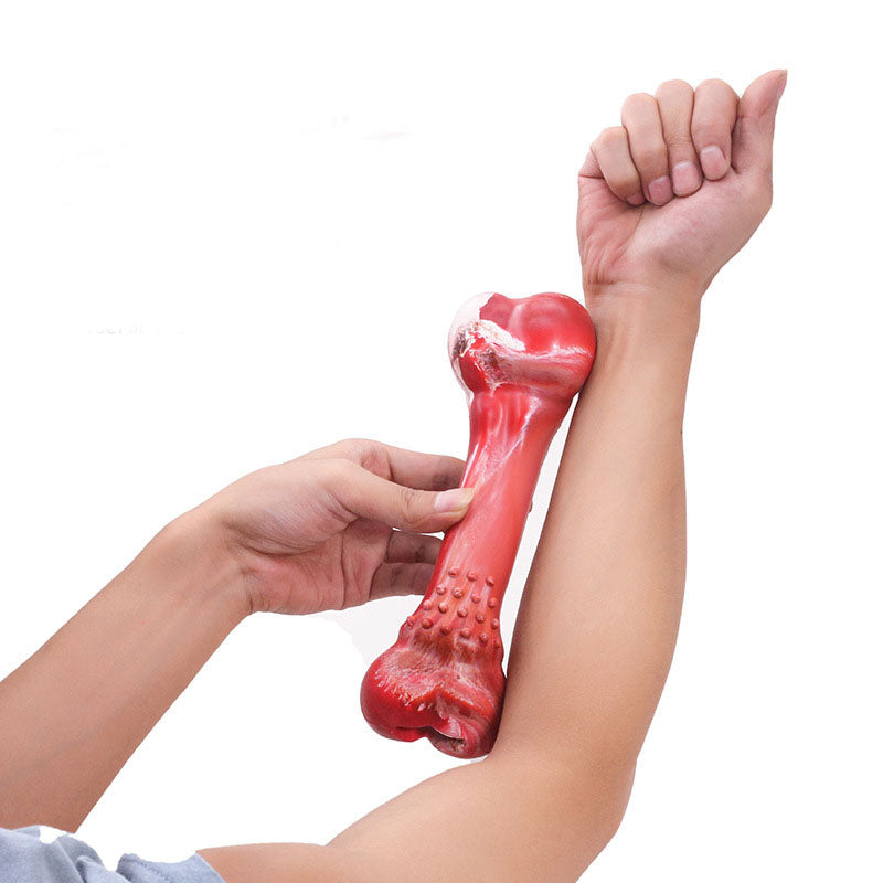 Dog Teeth Chewing Simulation Bone Hair Sound Toy