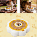 Rotating Pet Licking Bowl with Stainless Steel Ball