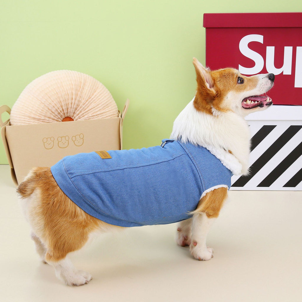Corgi Denim Cotton Dog Coat