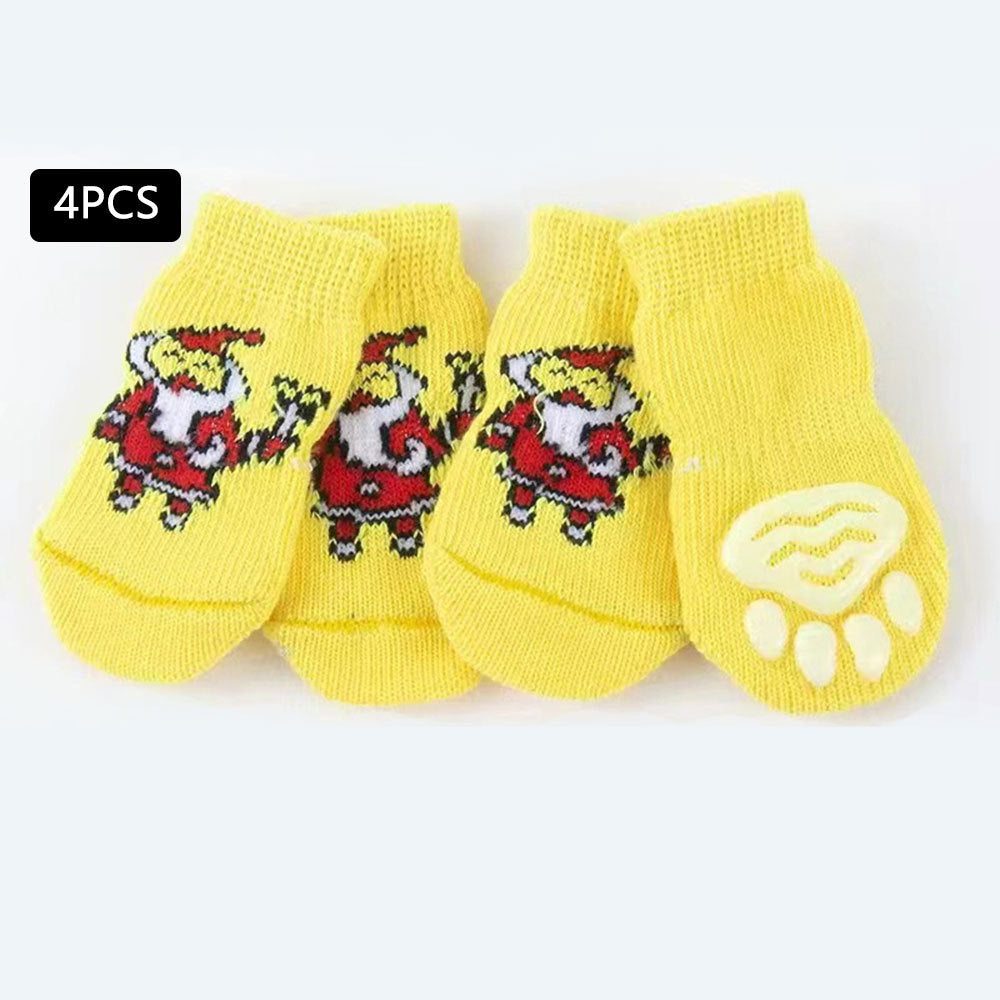 Christmas Dog Socks Santa Claus Elk