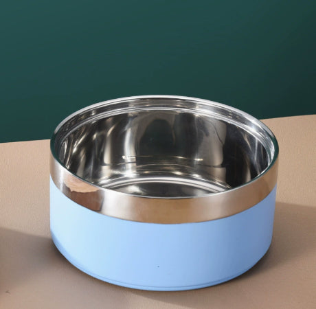 Custom Double-Layer Stainless Steel Pet Bowl
