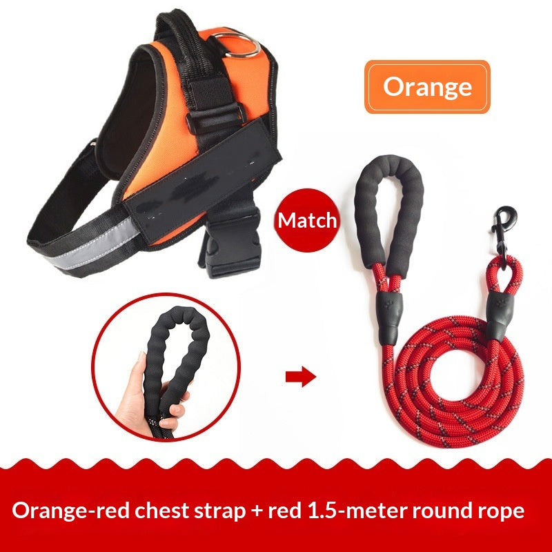 Vest-Style Dog Harness With Leash