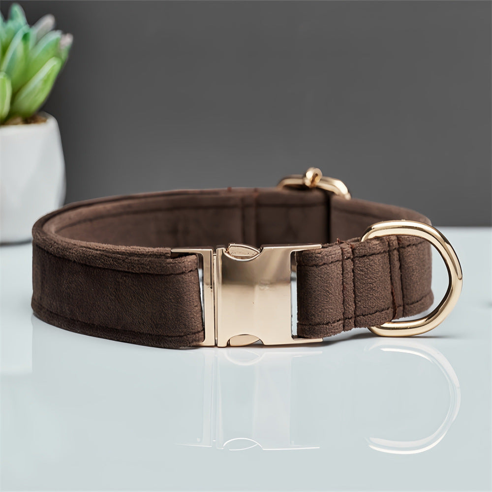 Solid Color Simple Pet Dog Collar Hand Holding Rope